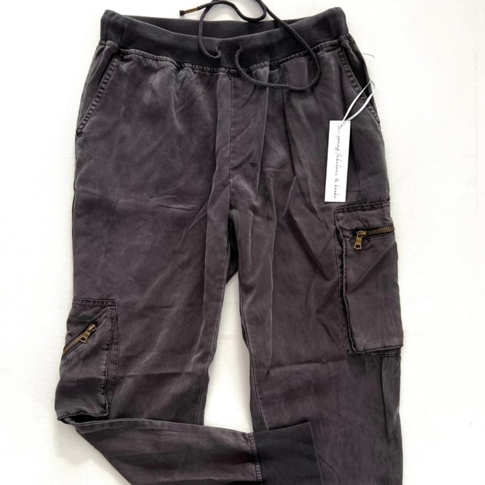 Young Fabulous & Broke YFB Cargo Jogger Pant Grey